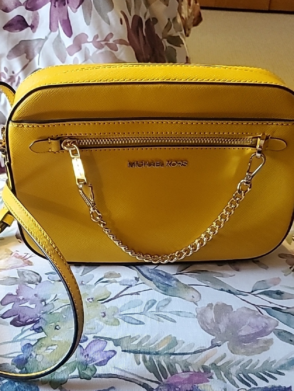 Daisy Yellow Kors Crossbody Bag